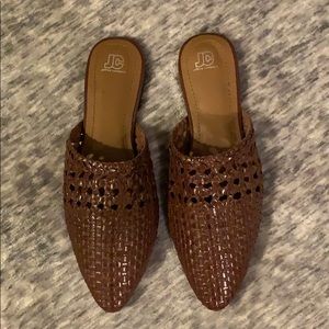 NWT Jeffrey Campbell brown slide dress shoes 8